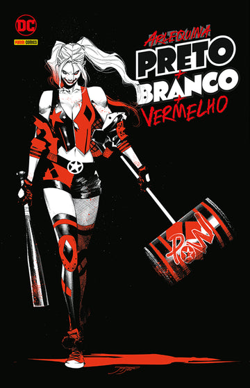 Arlequina - Preto + Branco + Vermelho