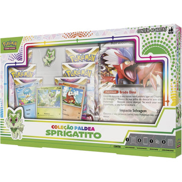 Box Pokémon - Coleção Paldea Sprigatito - Koraidon