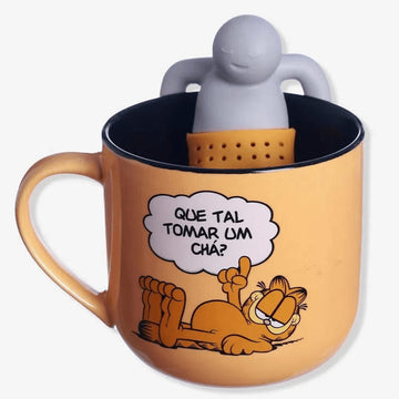Caneca 350ml Com infusor De Chá Garfield