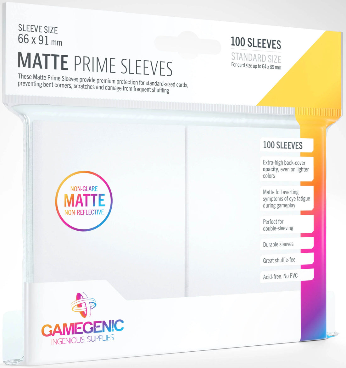 Gamegenic - Matte Prime Sleeves (Branco)