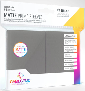 Gamegenic - Matte Prime Sleeves (Cinza Escuro)