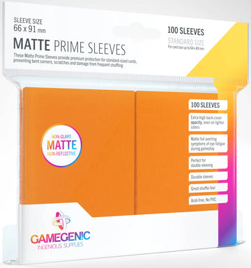 Gamegenic - Matte Prime Sleeves (Laranja)