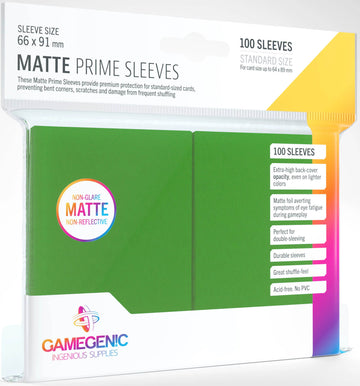 Gamegenic - Matte Prime Sleeves (Verde)