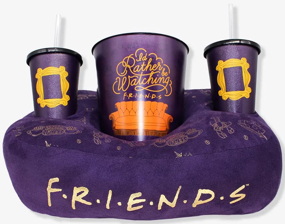 Kit Balde de Pipoca + Almofada + Copos - Friends