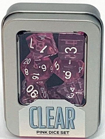 Kit de Dados - Clear - Pink
