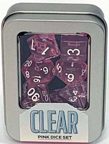 Kit de Dados - Clear - Pink