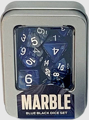 Kit de Dados - Marble - Blue Black