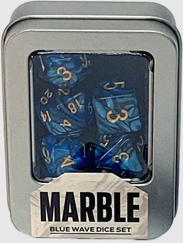 Kit de Dados - Marble - Blue Wave