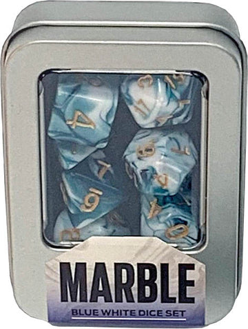 Kit de Dados - Marble - Blue White