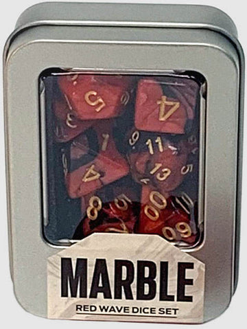 Kit de Dados - Marble - Red Wave