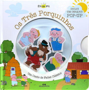 Os Três Porquinhos - Um Conto de Fadas Clássico - Vol.2 (Livro + Cenário Pop-Up + 4 Personagens de Madeira)