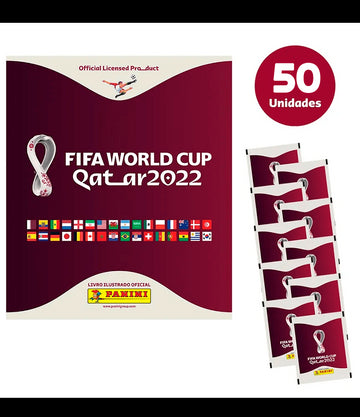 Kit Álbum Capa Cartão (Mole) + 50 Envelopes - Copa Do Mundo 2022 -  FIFA WORLD CUP QATAR 2022