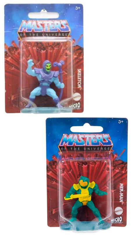 Pack 2 Mini Figs Micro Masters of the Universe - Skeletor e Mer-Man