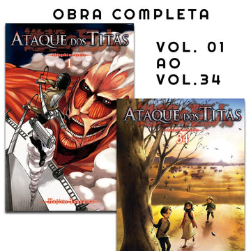 Pack Ataque dos Titãs - Coleção Completa - Vols. 1 ao 34