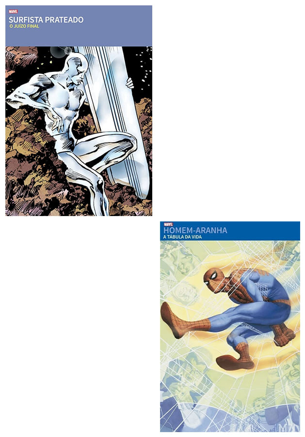 Pack Grandes Tesouros Marvel - Surfista Prateado - O Juízo Final + Homem Aranha - A Tábula da Vida
