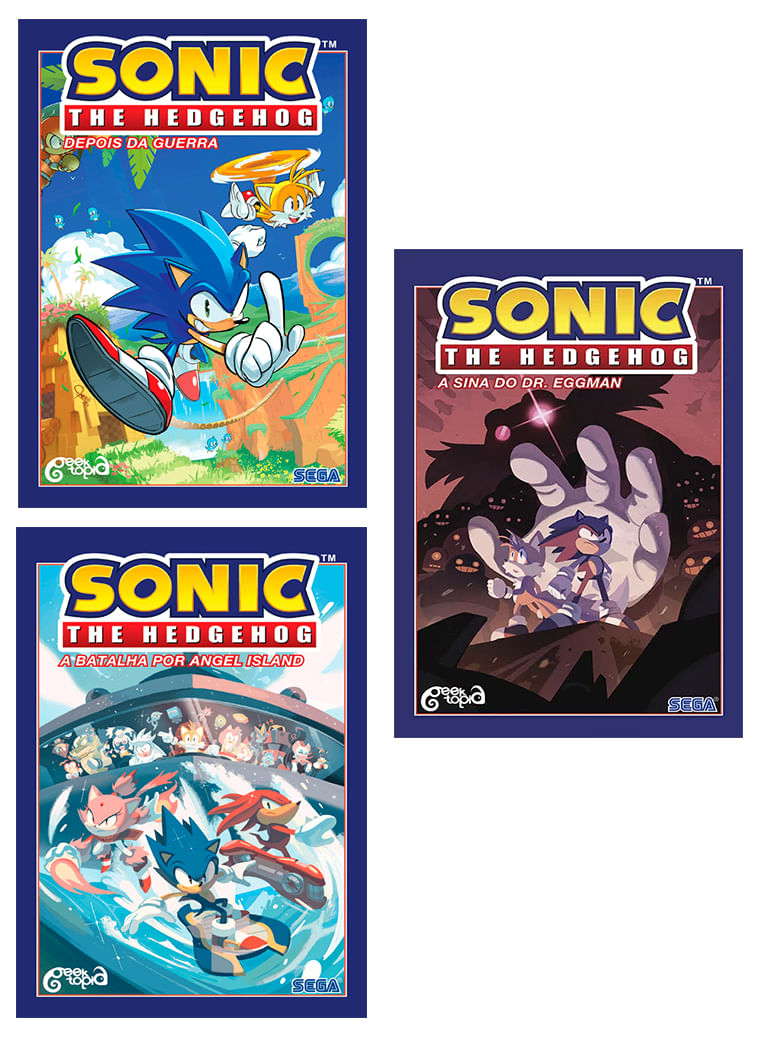 Pack Sonic The Hedgehog - Vols.1 ao 3