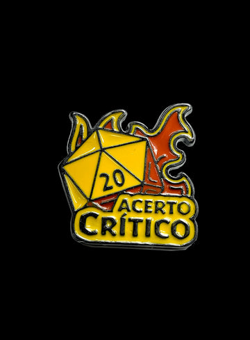 Pin D20 - Acerto Crítico - Coleção D20