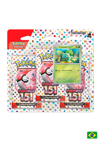 Pokémon - Blister Triplo Escarlate e Violeta 151 - Bulbasaur