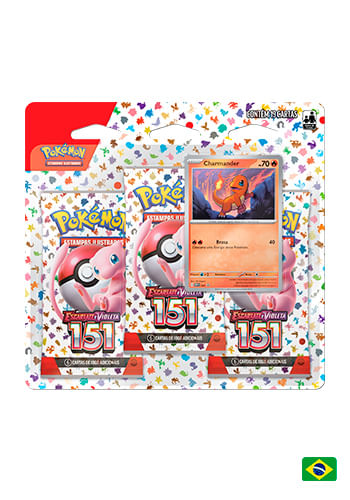 Pokémon - Blister Triplo Escarlate e Violeta 151 - Charmander