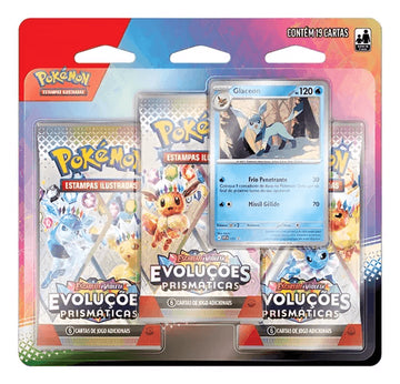 Pokémon - Escarlate e Violeta - Evoluções Prismáticas - Blister Triplo - Glaceon