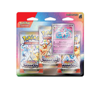 Pokémon - Escarlate e Violeta - Evoluções Prismáticas - Blister Triplo - Sylveon