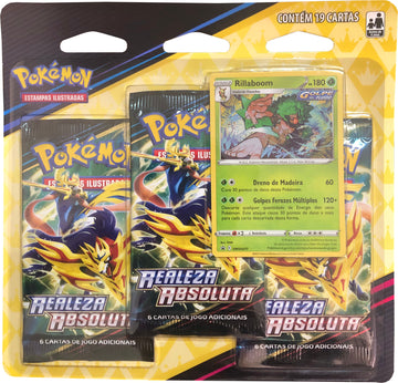 Pokemon Blister Triplo - Realeza Absoluta - Dreno de Madeira