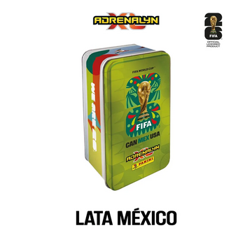 FIFA WORLD CUP 2026 - ADRENALYN XL - Kit Envelope Trading Cards + Lata Classic Tin México