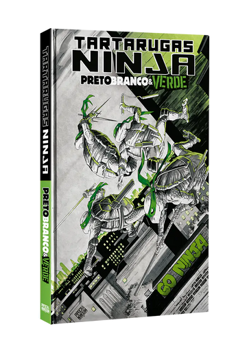 Tartarugas Ninja - Preto, Branco & Verde
