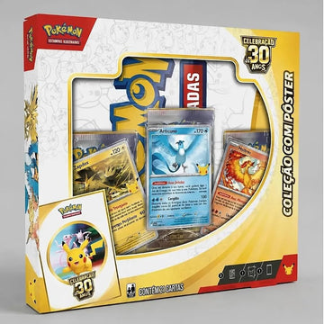 POKEMON - CELEBRACAO DE 30 ANOS - BOX COLECAO COM POSTER