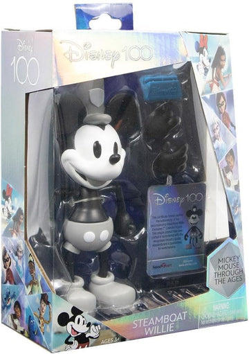 DISNEY 100 ANOS - BONECO ARTICULADO STEAMBOAT WILLIE