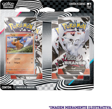 Blister Quádruplo Pokémon Fogo Branco E Raio Preto - Tepig