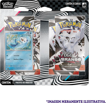 Blister Quádruplo Pokémon Fogo Branco E Raio Preto - Oshawott