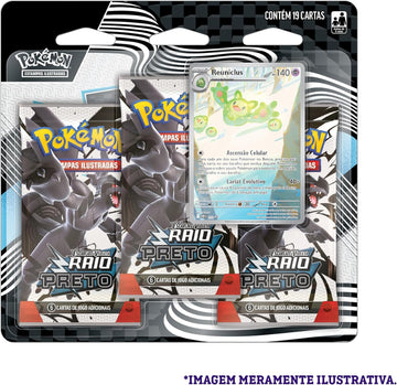 Pokémon TCG - Blister Triplo Pokémon Raio Negro - Reuniclus