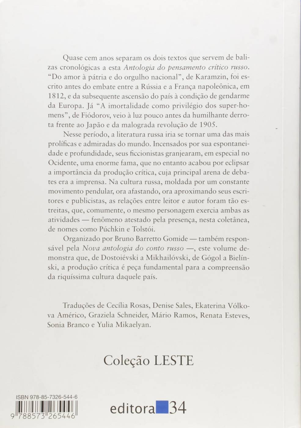 Antologia do Pensamento Crítico Russo (1802-1901) - Bruno Barretto Gomide