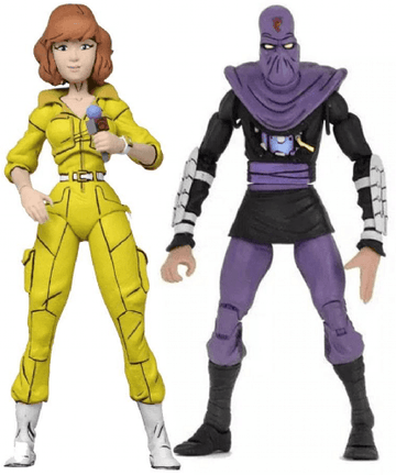 April ONeil Vs Foot Soldier (Bashed) Cartoon 7 Figure - TMNT