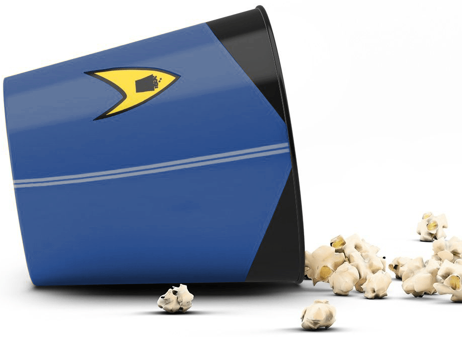 Balde de Pipoca das Estrelas Azul