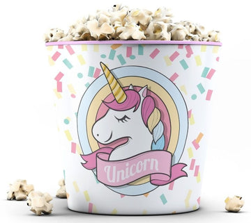 Balde de Pipoca Unicórnio Confete