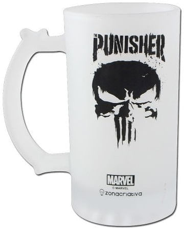 Caneca Chopp Vidro Fosco - Punisher