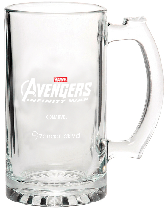 Caneca com Brasão de Metal - Vingadores