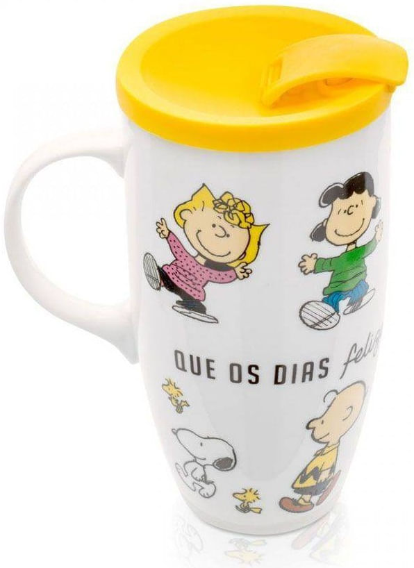 Caneca Com Tampa - Snoopy
