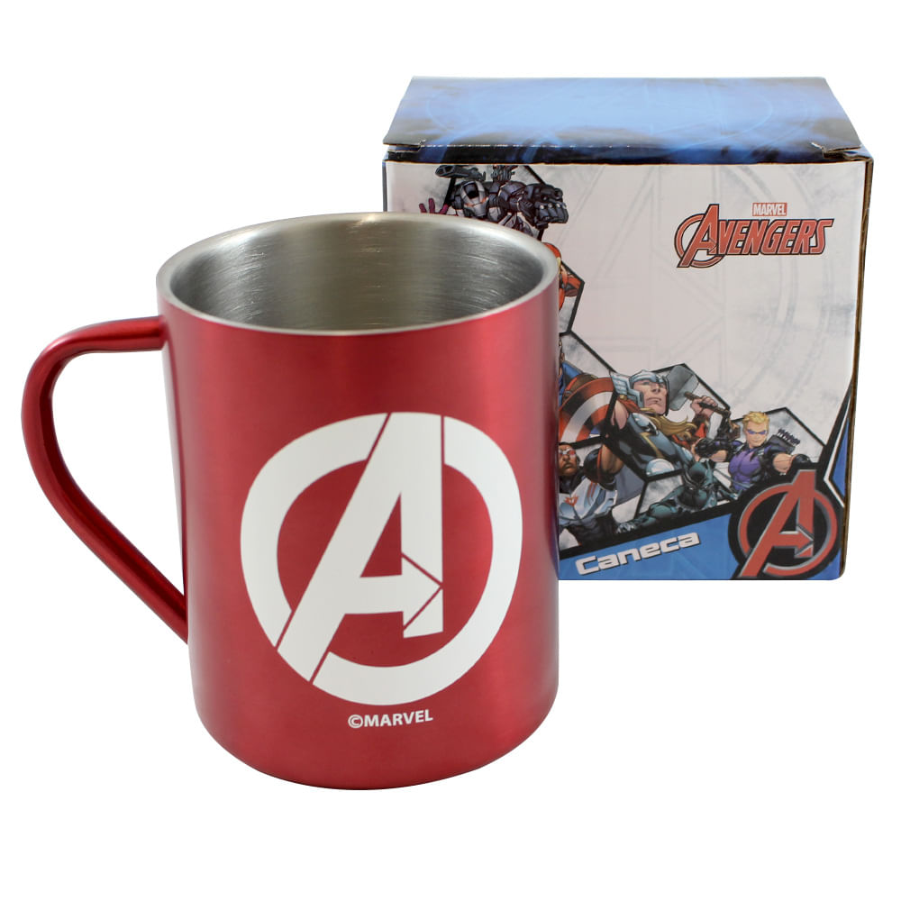Caneca de Aço - Vingadores Logo