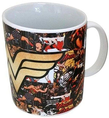 Caneca Mulher-Maravilha Logos Comics