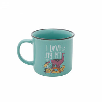 Caneca Porcelana WB HB Flinstones Dino Love MY PET AZUL