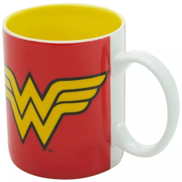 Caneca Vermelha e Amarela - DC Comics - Mulher-Maravilha