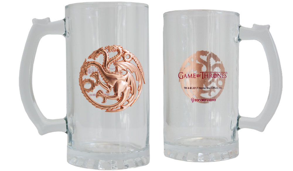 Caneca Vidro Game Of Thrones - Targaryen