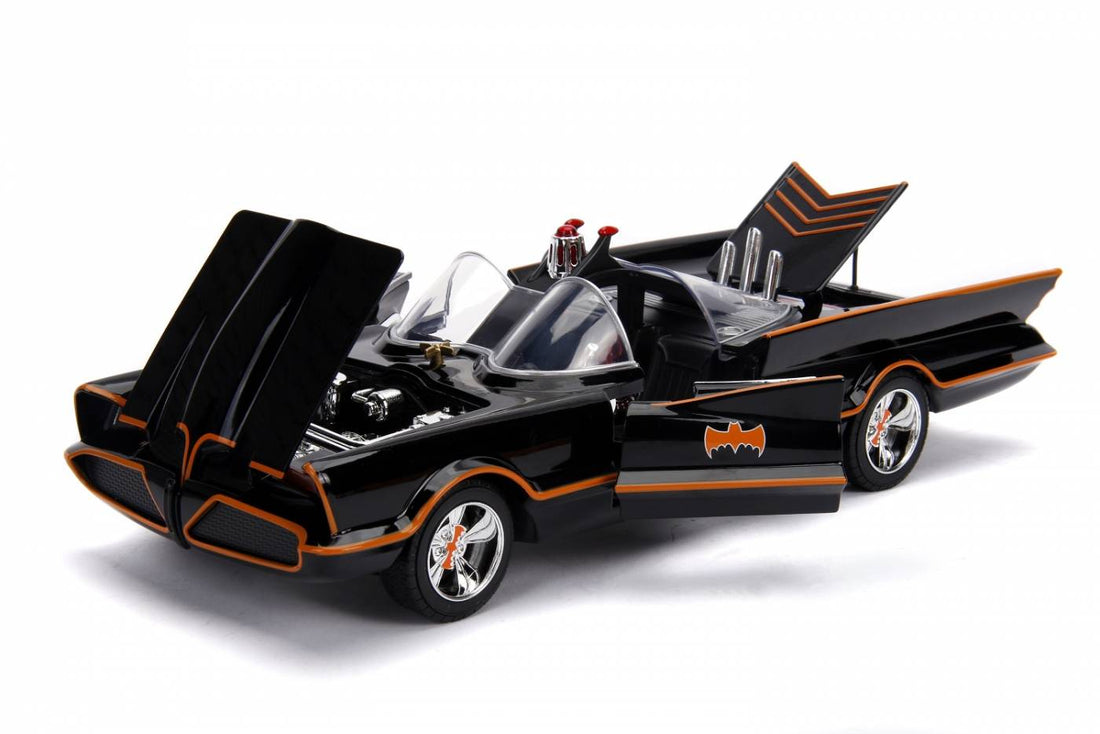 Carro Clássico TV Serie Batmobile com Die Cast Figures