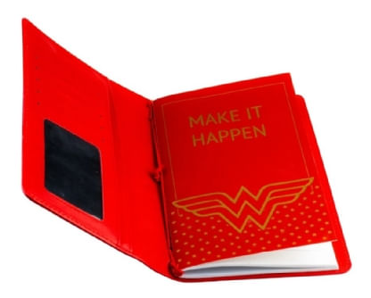 Carteira com Caderneta Wonder Woman