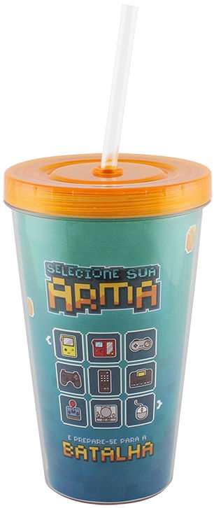 Copo Com Canudo Geek