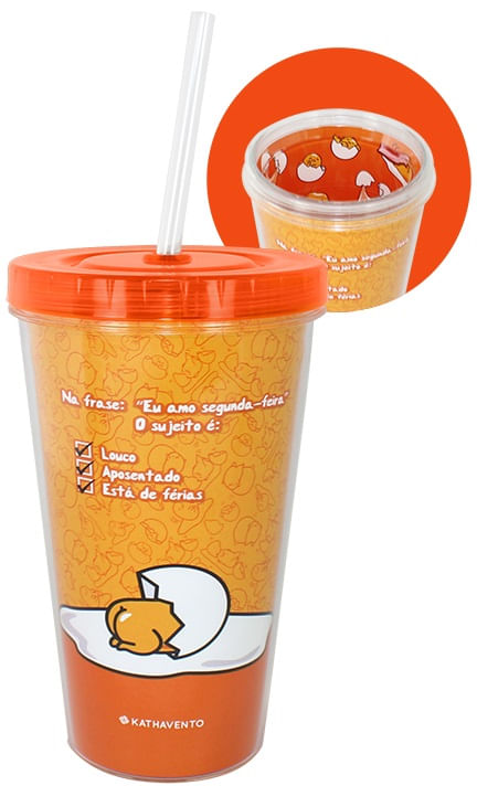 Copo com Canudo Gudetama