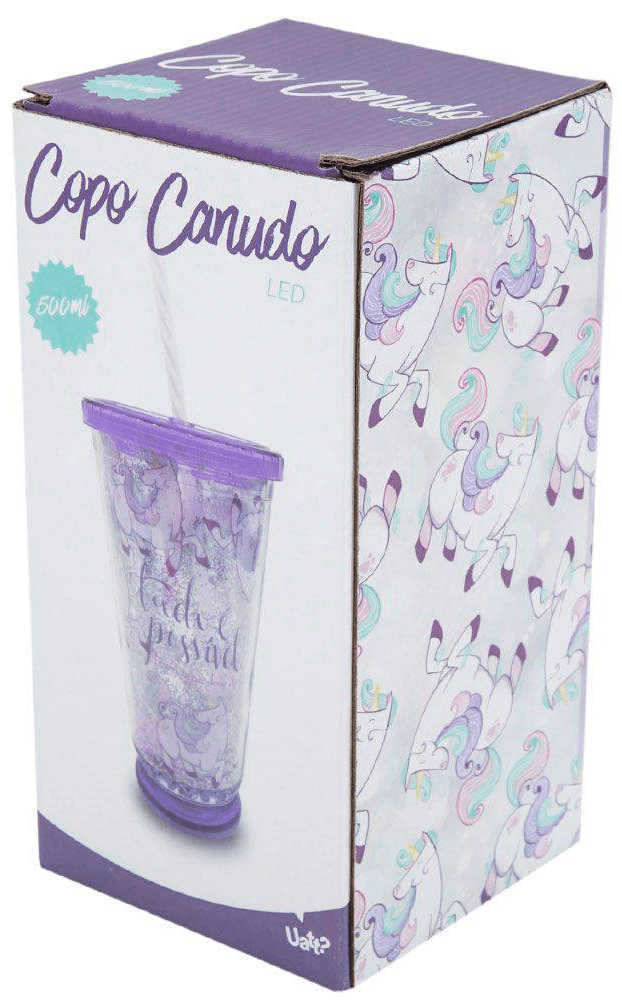 Copo Com Canudo LED - Tudo é Possível